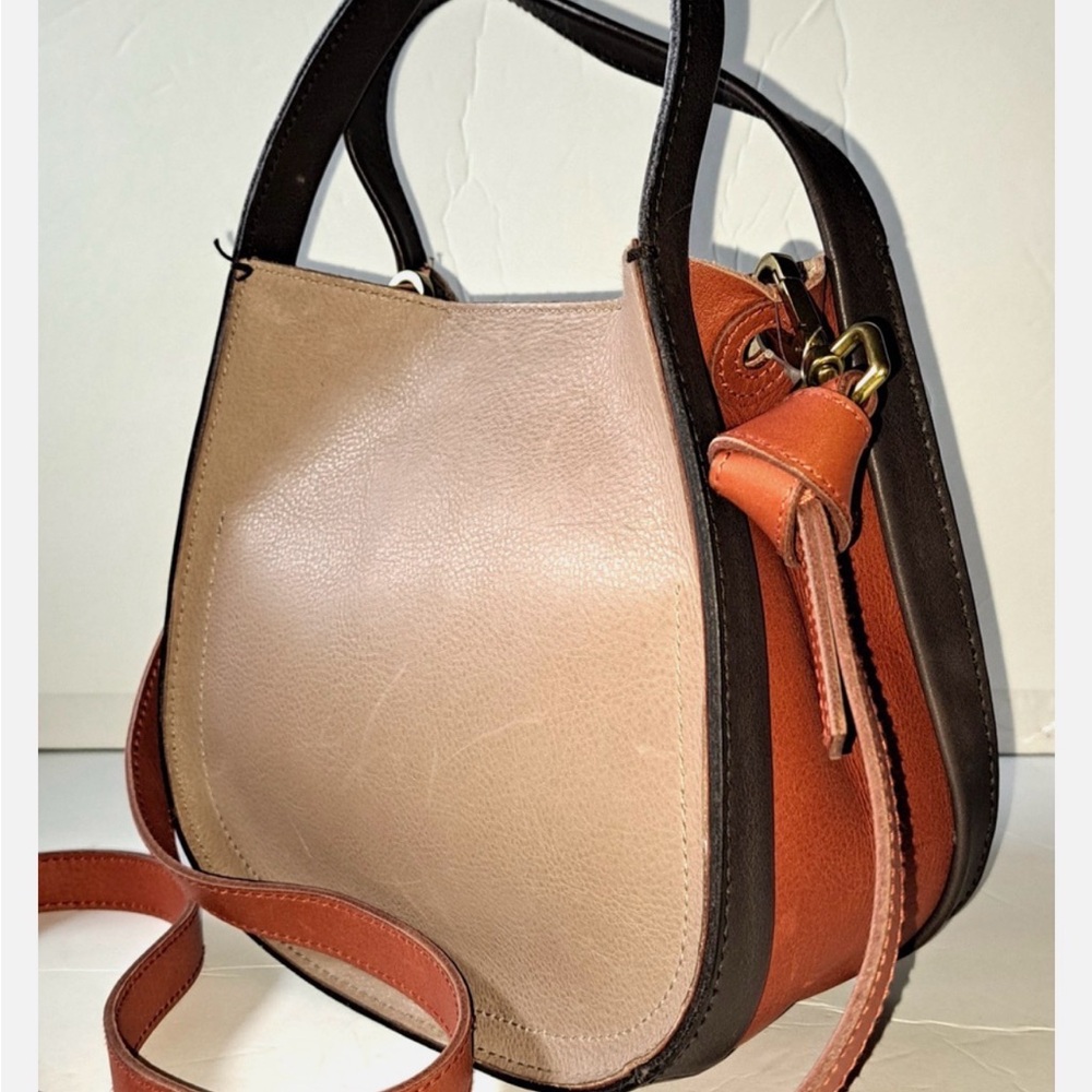 Madewell Tan and Orange Crossbody Bag